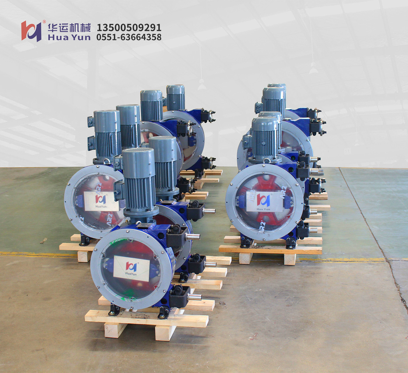 華運(yùn)機(jī)械一批出口美國(guó)軟管泵制造完成